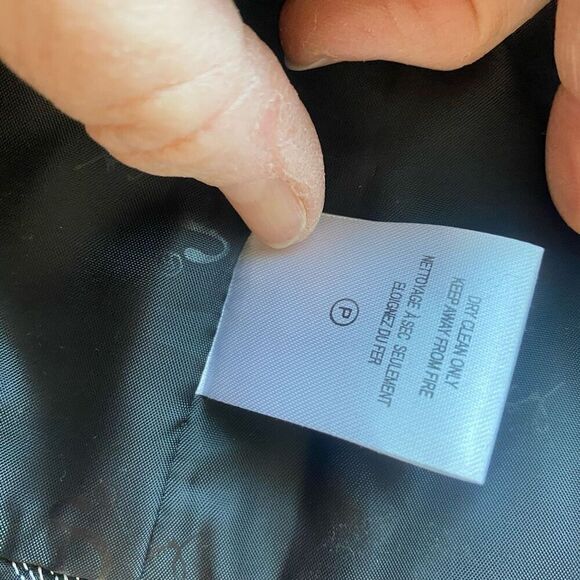 NWT Designer Samual Dong Striped Pleated Peplum Jacket Blazer Black Silver Women - Picture 14 of 14